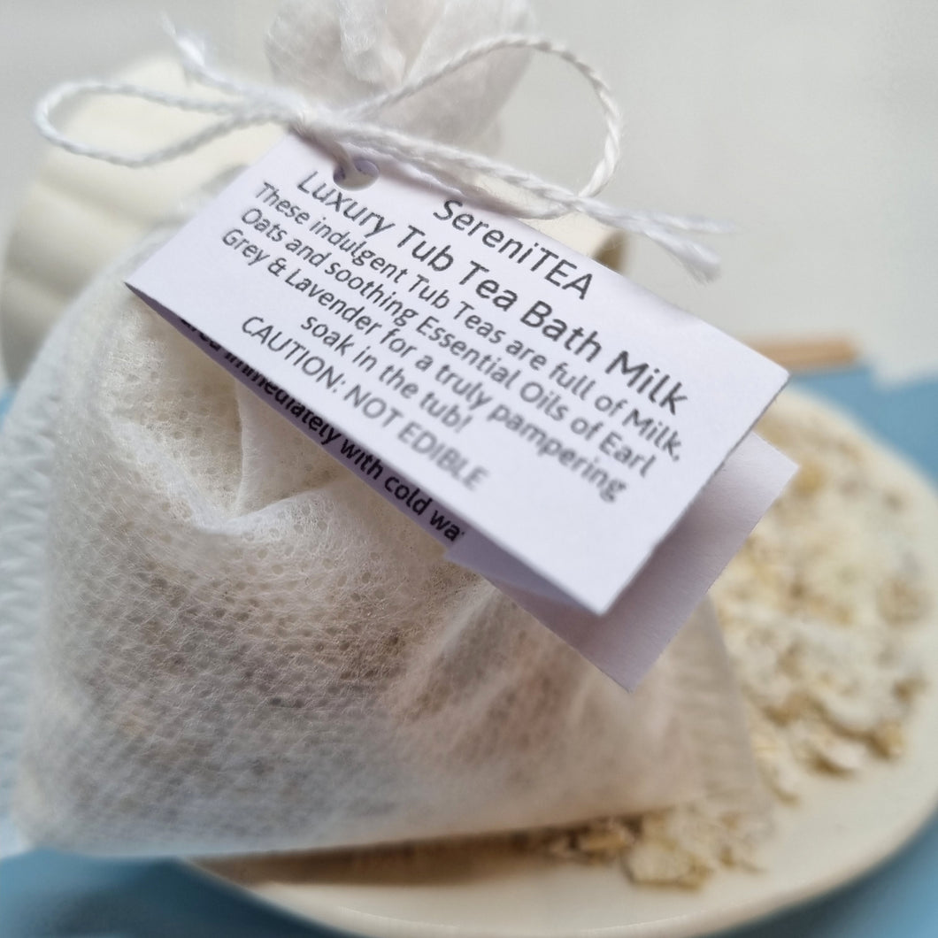 Bath Milk Soak - Tub Tea - PositivTEA - SereniTEA - TranquiliTEA - puns - Sensitive Skin treatments - Little Shop of Lathers