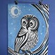 Load image into Gallery viewer, Tea Towel - Owl - Rach Red Designs

