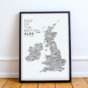 Map of the British Ales Print - Rich Storey Designs