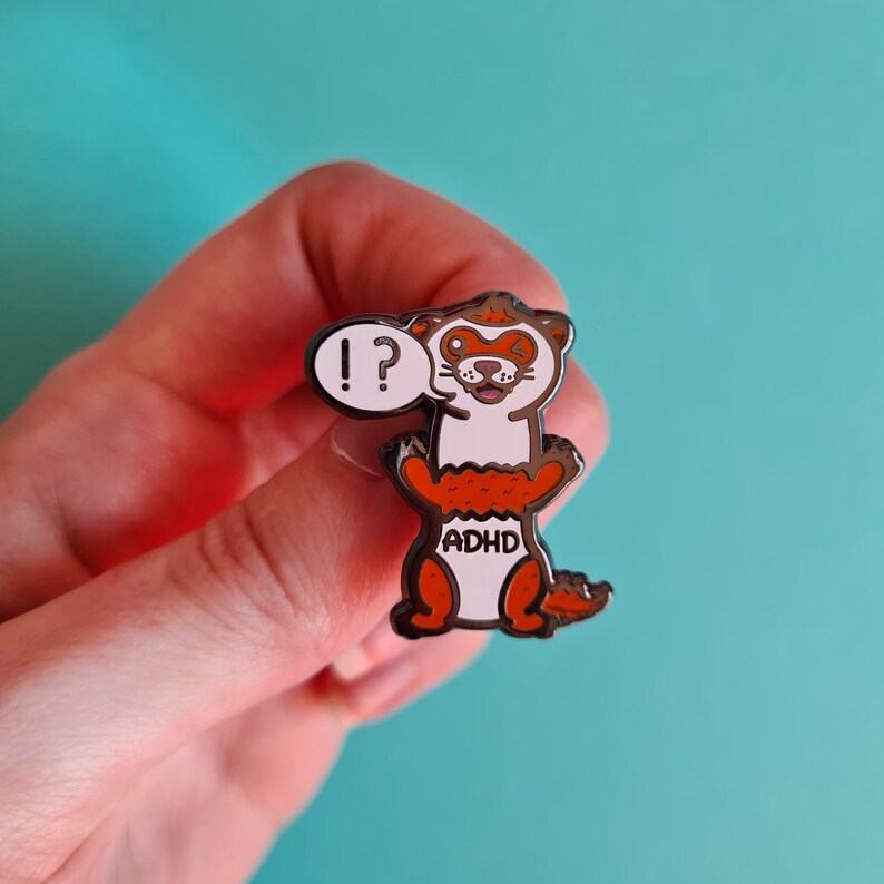 ADHD - Chronic illness awareness Enamel Pin - Ferret - Invisible Illness Club - Innabox