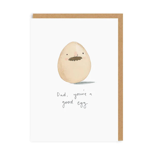 Dad, You're A Good Egg - straight talking greetings card - Fathers' Day/Birthday - OHHDeer
