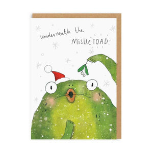 Underneath the MistleTOAD - Christmas Card - OHHDeer