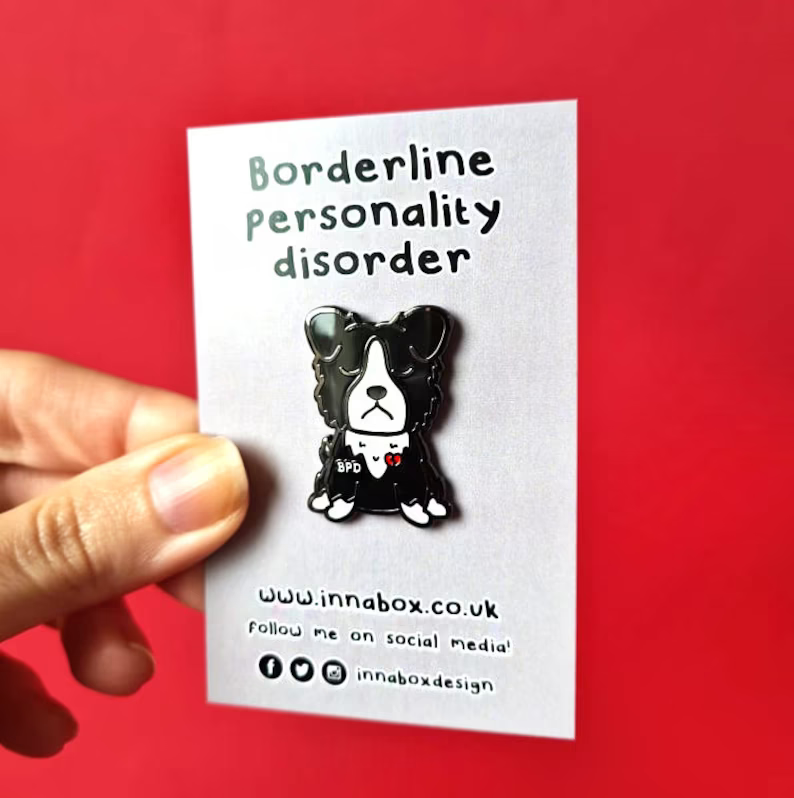 BPD enamel pin - borderline personality disorder - mental health badge - Invisible Illness Club - Innabox