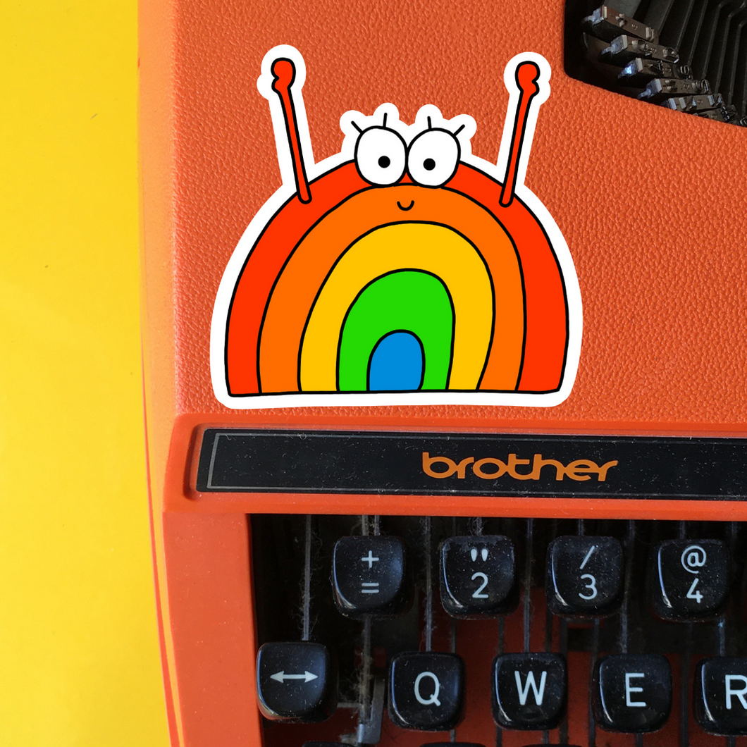 Brian the Rainbow Sticker | Cheering - Rainbow pals - Jennie Sergeant Designs