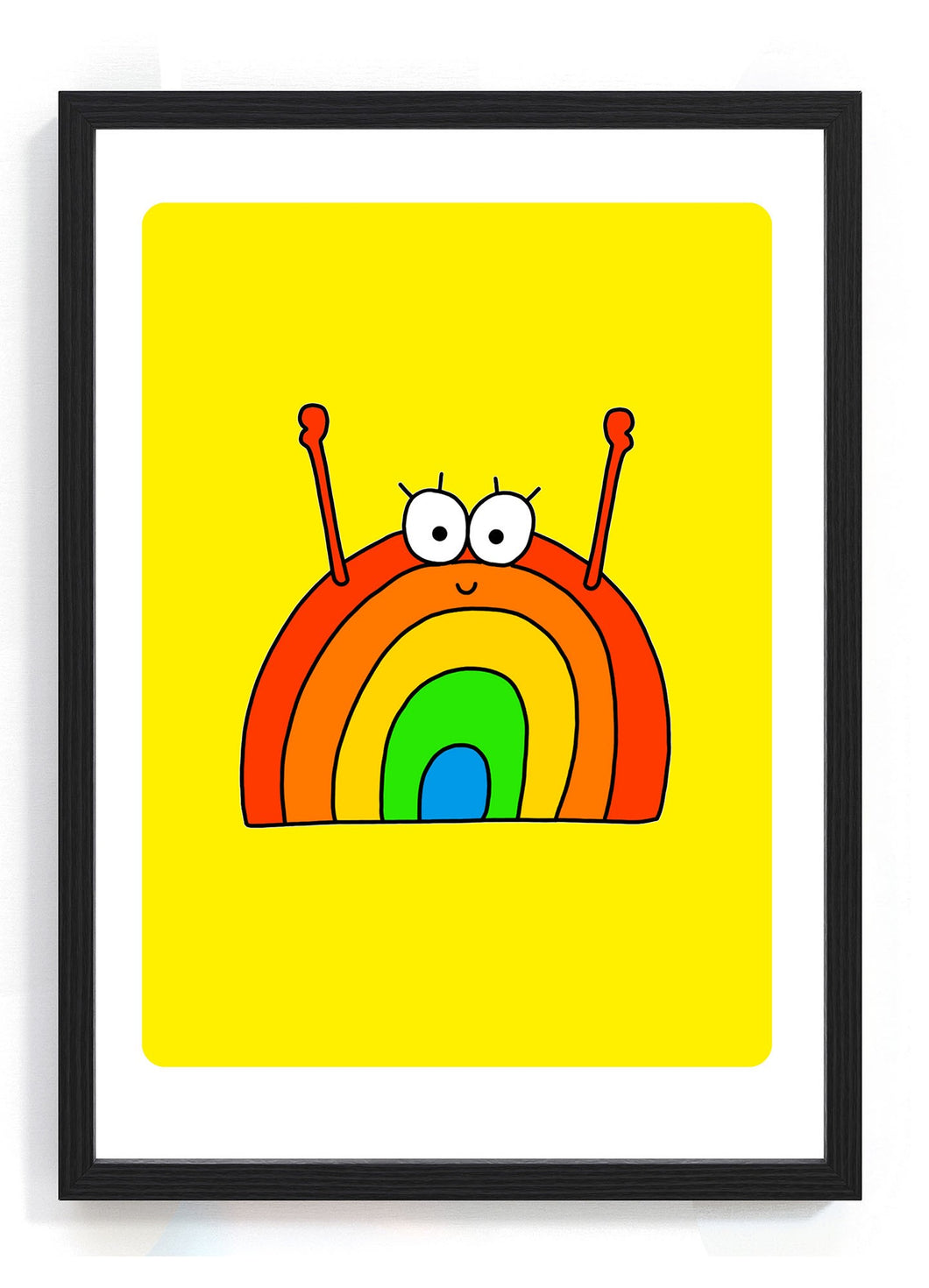 Brian the Rainbow - Cheering - A5 print - Jennie Sergeant Designs