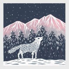 Load image into Gallery viewer, White Wolf Greetings Card - Rach Red Designs
