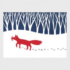 Greetings Card - Fox - Rach Red Designs