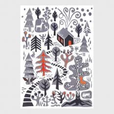 Card - A6 - House in the woods - Rach Red Designs