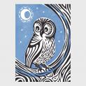 Greetings Card - Owl - Rach Red Designs