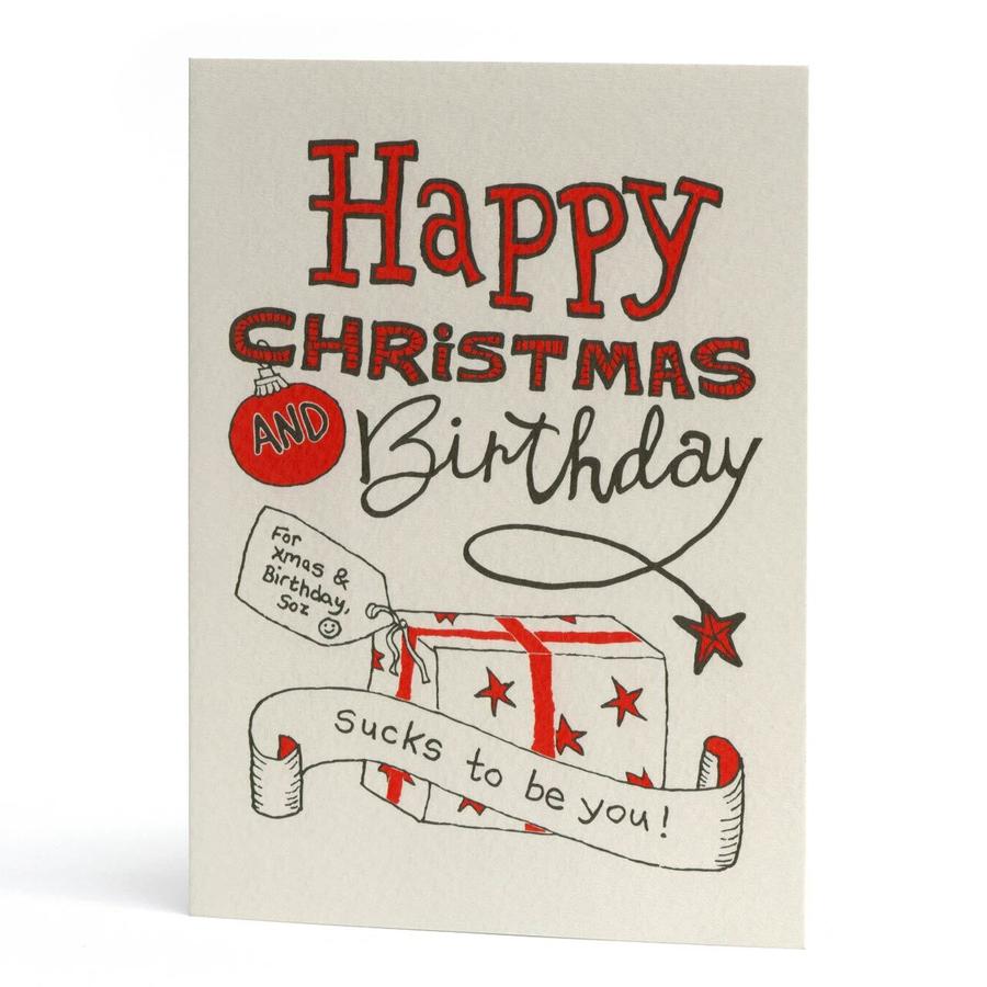 Happy Christmas and Birthday card - The Curious Pancake