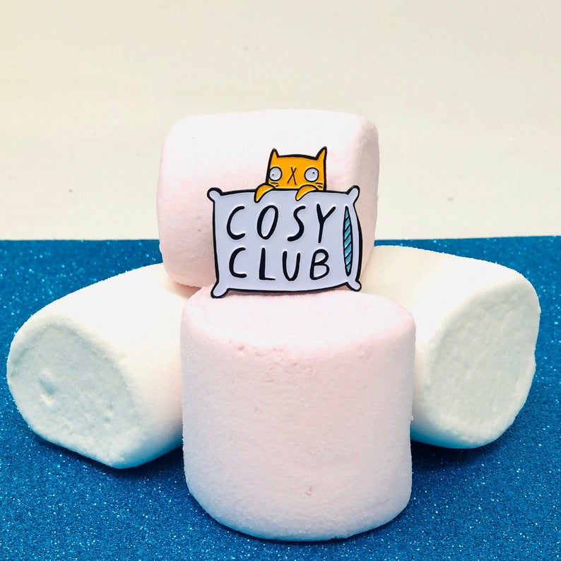 Enamel Pin - Cosy Club - Katie Abey - Cats