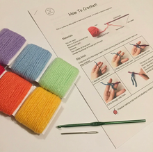 Load image into Gallery viewer, Learn to Crochet Kit - DIY Kit - Robins and Rainbows
