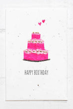 Load image into Gallery viewer, Wildflower Seed Plantable Greetings Card - Birthday Cake  - Eco Friendly Cards
