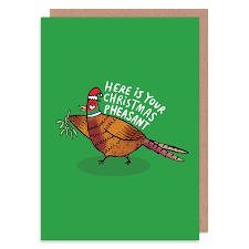 Christmas Pheasant - Punny Christmas Card - Kate Abey Design Ltd - Christmas Greetings