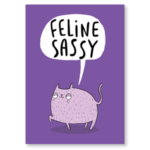 Positivity Postcard - Feline Sassy - Katie Abey