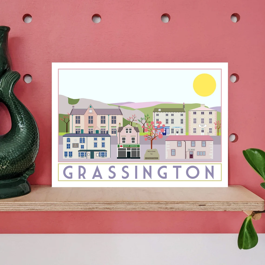 Grassington - Travel inspired poster print - Sweetpea & Rascal - Yorkshire prints - Yorkshire scenes and landmarks