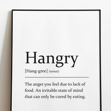 Load image into Gallery viewer, Sarcastic dictionary definition Print - Hangry - A4 Print - The Crafty Little Fox
