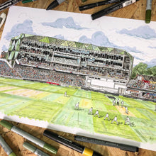 Load image into Gallery viewer, Leeds Cricket Ground - Headingley Stadium - A4 print - Art by Arjo - Leeds artwork
