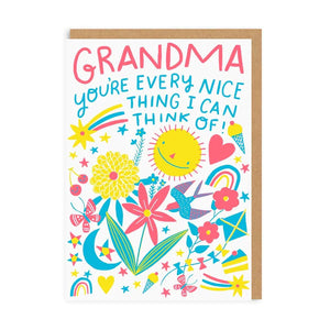 Grandma You Are Every Nice - Greetings Card - Mothers Day/Birthday card - OHHDeer