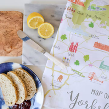 Load image into Gallery viewer, Map of Yorkshire Tea Towel - Holly Francesca
