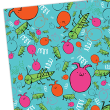 Load image into Gallery viewer, Gift Wrap - Hoppers - Whale and Bird - Bright and colourful gift wrap
