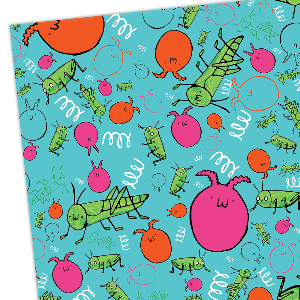 Gift Wrap - Hoppers - Whale and Bird - Bright and colourful gift wrap