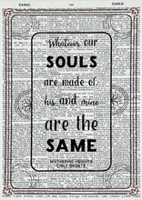Load image into Gallery viewer, Dictionary Page Print - Wuthering Heights - Emily Bronte Quote -Turn the Page Design
