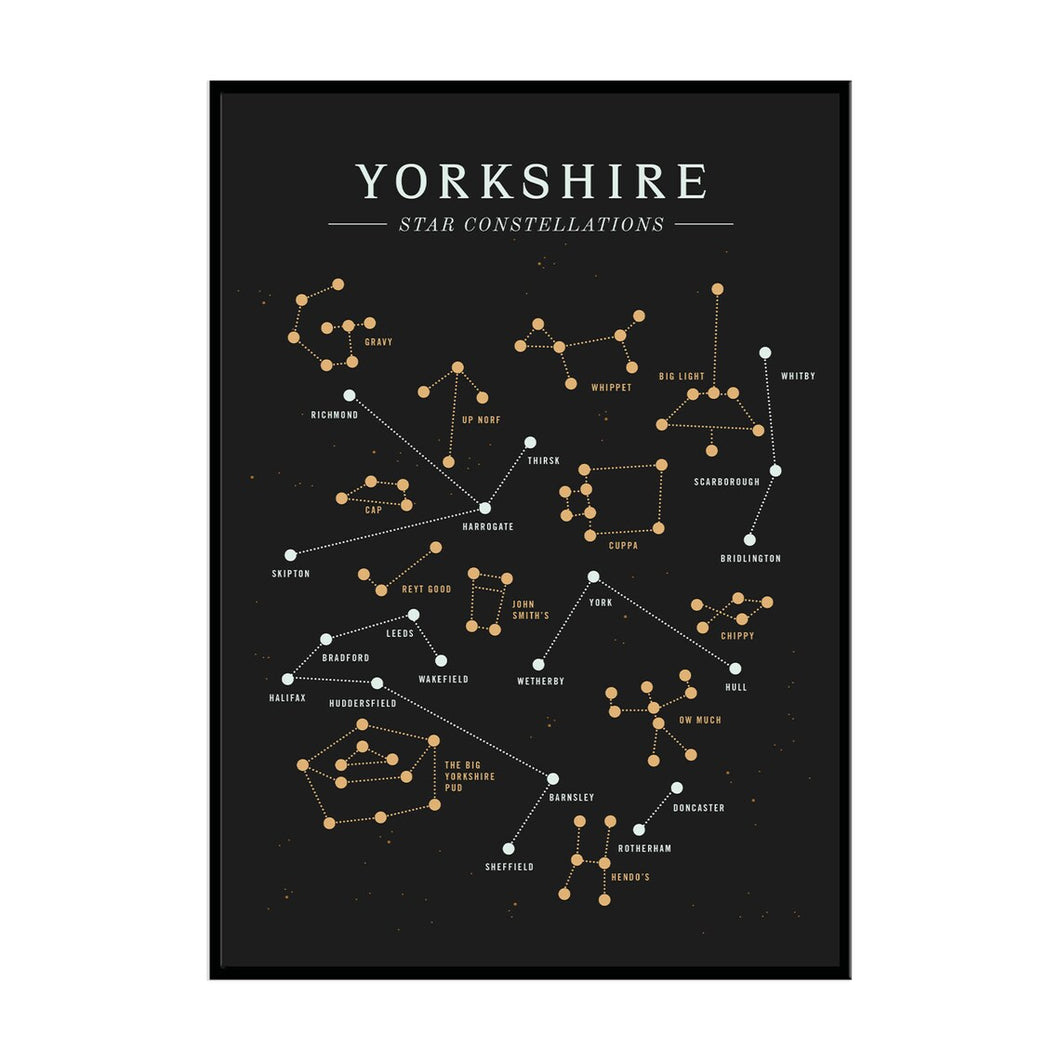 Yorkshire Star Constellations Print - Yorkshire Gift Idea - The Yorkshire Print Company