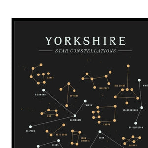 Yorkshire Star Constellations Print - Yorkshire Gift Idea - The Yorkshire Print Company