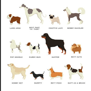 The Yorkshire Dog Chart Print - Yorkshire Gift Idea - The Yorkshire Print Company