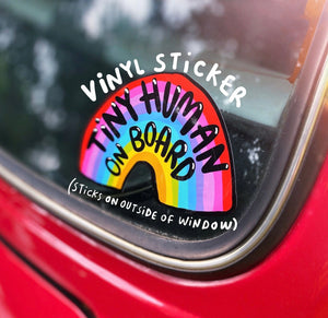 Tiny Human On Board Sticker - Katie Abey - Motivation gift - stationary