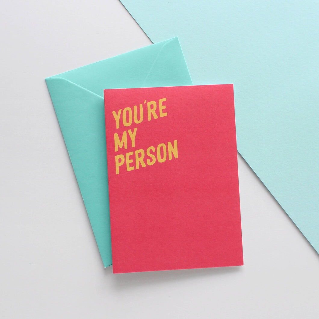 You're My Person - Greetings Card - Purple Tree Designs