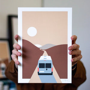 Passing Places A4 Screen-Printed Poster - Or8Design