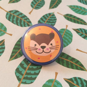Otter Button Badge - Thriftbox