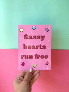 Sassy Hearts Run Free - Mini Print - Thriftbox