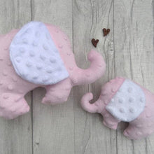 Load image into Gallery viewer, Stuffed Elephant toy - pale pink - Sewn by Sarah - new baby gift - nursery - children
