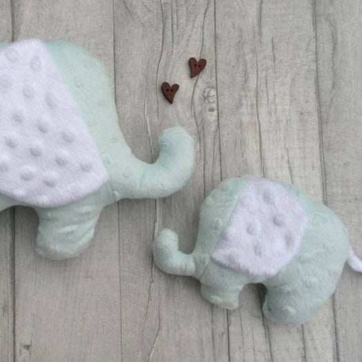 Stuffed Elephant toy - mint green - Sewn by Sarah - new baby gift - nursery - children