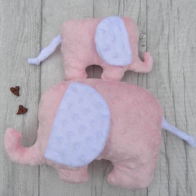 Stuffed Elephant toy - pale pink - Sewn by Sarah - new baby gift - nursery - children