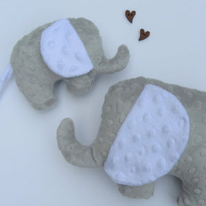 Stuffed Elephant toy - Grey - Sewn by Sarah - new baby gift - nursery - children