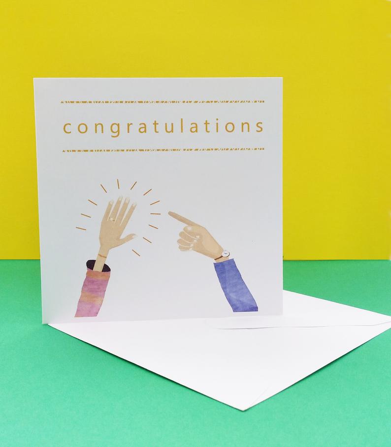 Engagement Congratulations - Greetings Card - Illustrator Kate