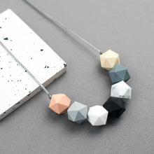 Load image into Gallery viewer, Teething Necklace - Geometric Bead Teething Jewellery - Seb and Roo - Baby gift
