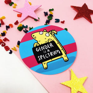 The Gerbil of Gender Sticker - Katie Abey - Motivation gift - stationery