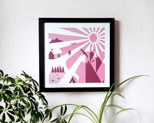 Sun Rays / Outdoors Screen print - Art print - Or8 Design