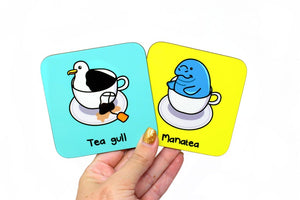 Tea Gull coaster - Innabox - Puns - Animal lover gift -Tea Lovers - Sea Gull