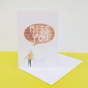 Miss You - Greetings card - Illustrator Kate