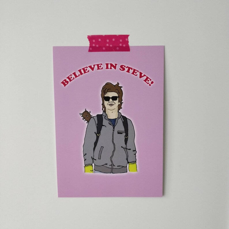 Postcard - Believe in Steve - Stranger Things inspired - Jil Made This ...