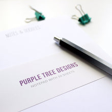 Load image into Gallery viewer, A5 Notes and Doodles Notepad - cats - cat lovers - Purple Tree Designs - stationery
