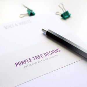 A5 Notes and Doodles Notepad - cats - cat lovers - Purple Tree Designs - stationery