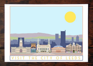Leeds Travel inspired poster print - Sweetpea & Rascal - Yorkshire prints