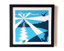 Load image into Gallery viewer, Lighthouse / Harbour / Seaside Screen print - Art print - Or8 Design
